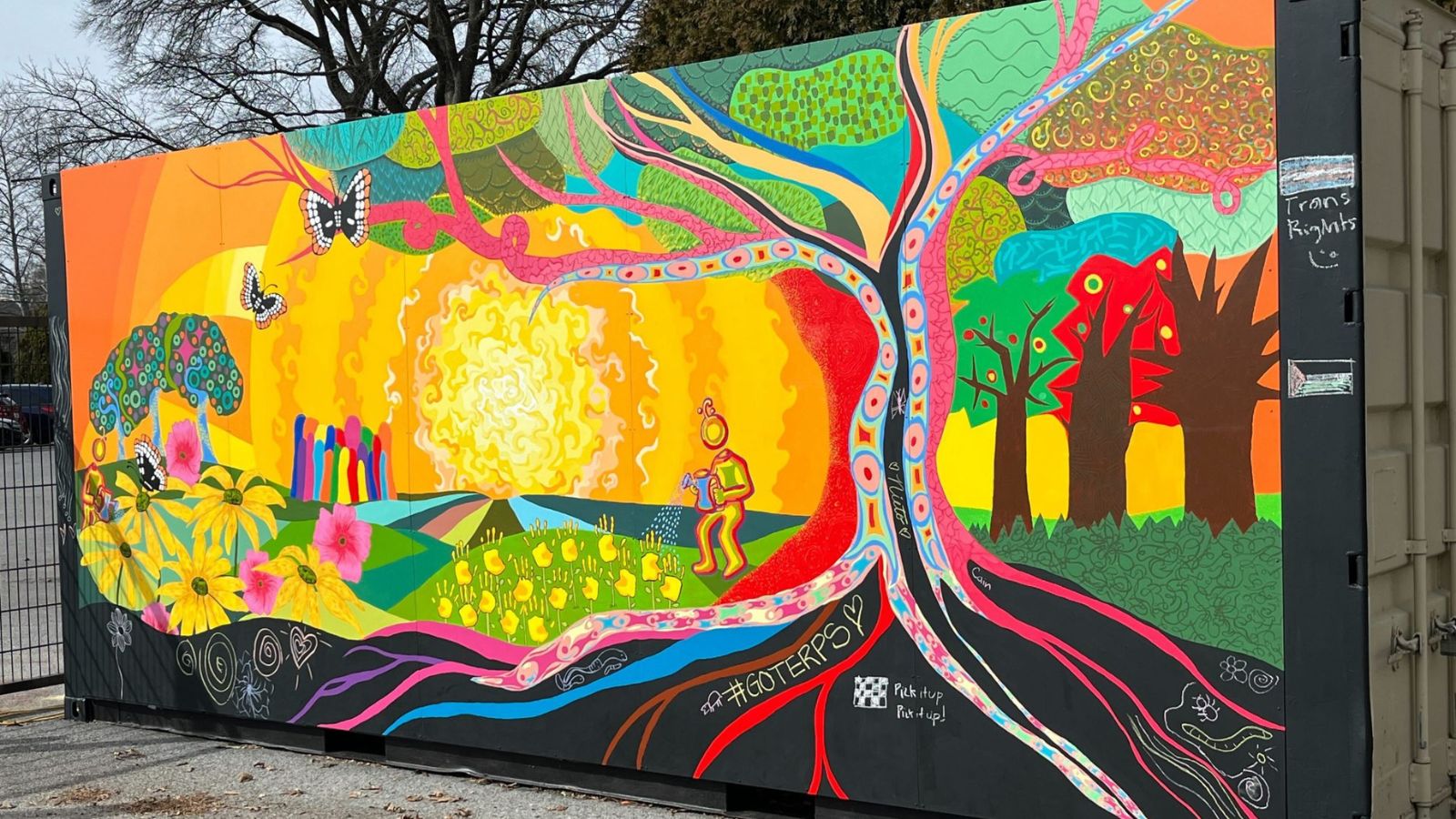 UMD Art Students, Local Nonprofit Unveil Interactive Community Mural in Hyattsville image