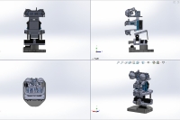 Digital mock up of a mechanical artwork.