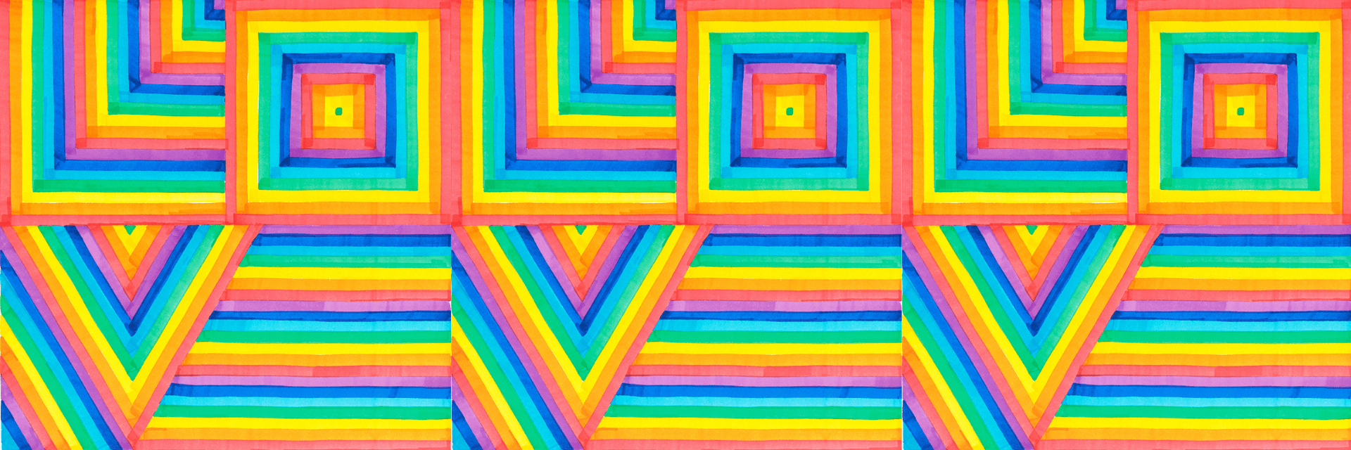 Love in rainbow colors.