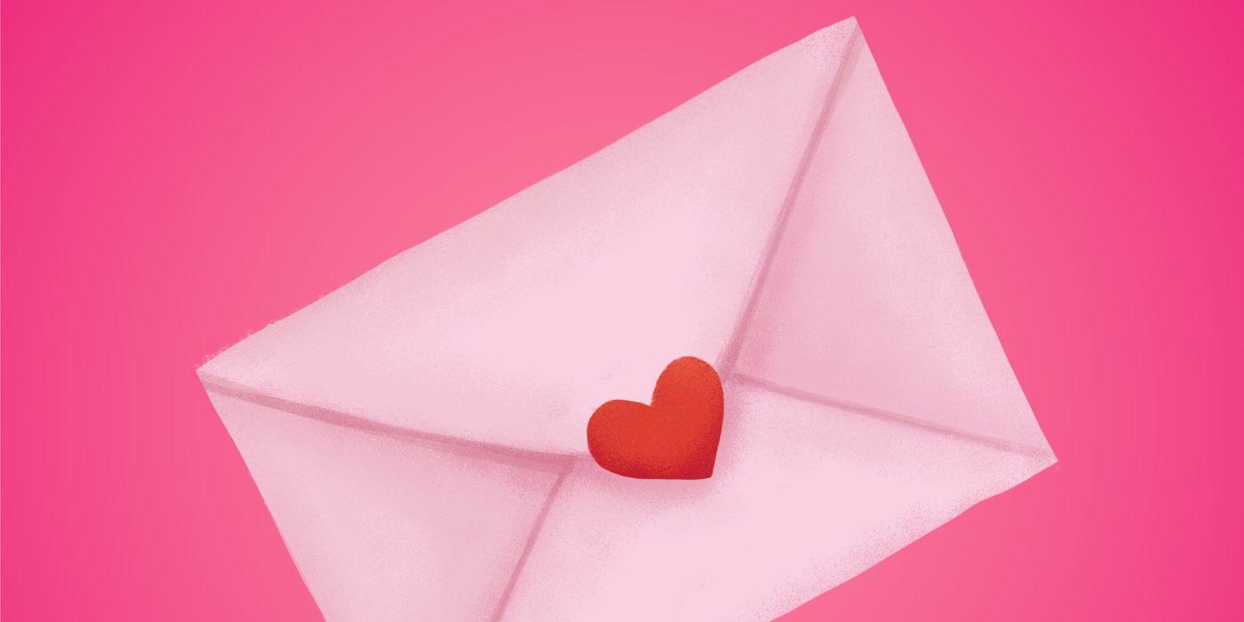 An envelope sealed with a heart.