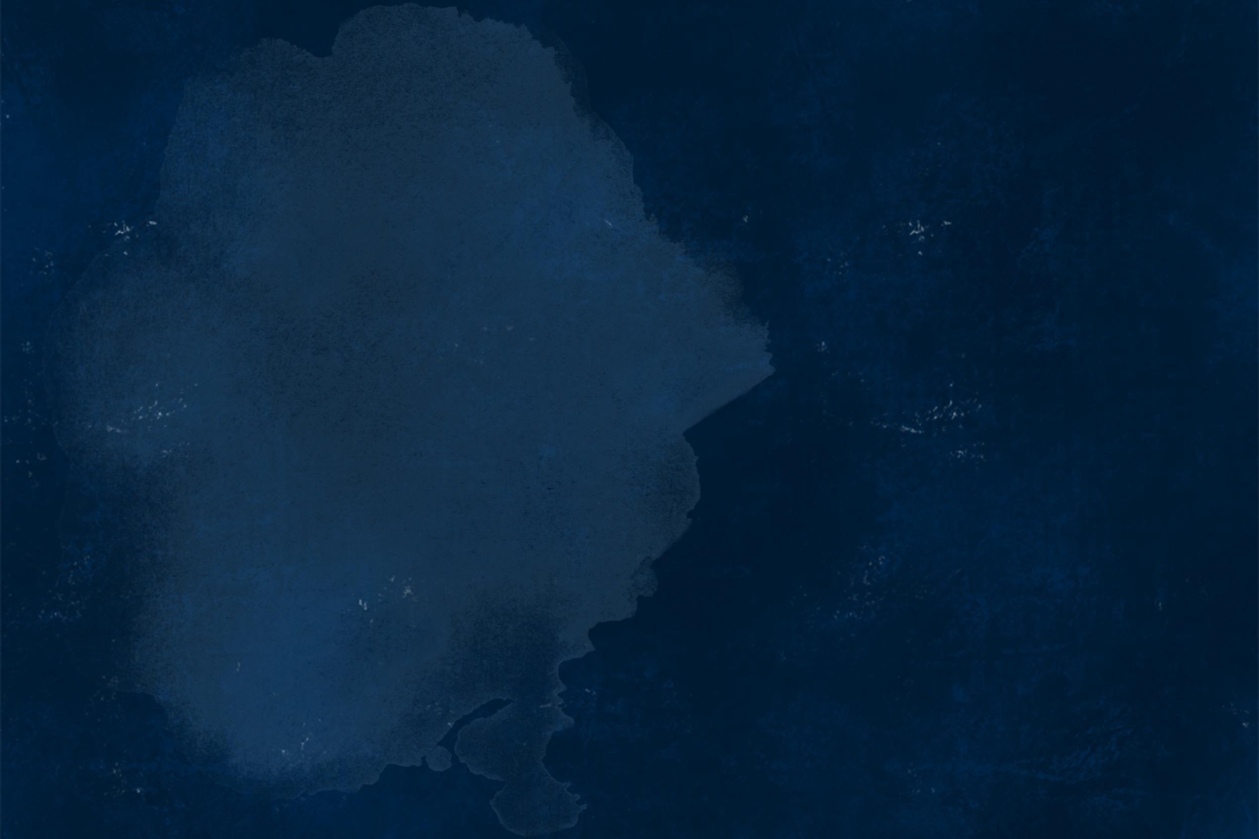 Blue background.